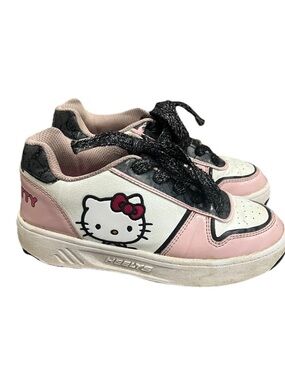 Hello Kitty Heelys Size 4 Women’s Roller Skates Pink White Missing Wheels